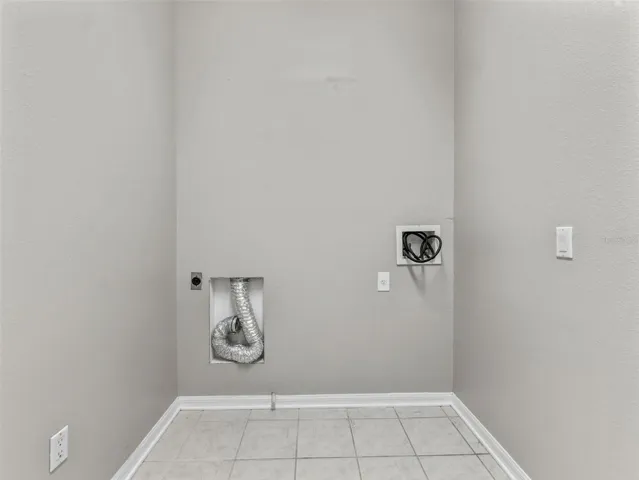 Laundry room off garage