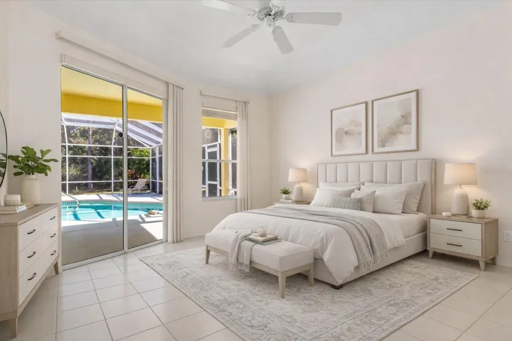 Primary Bedroom Staged