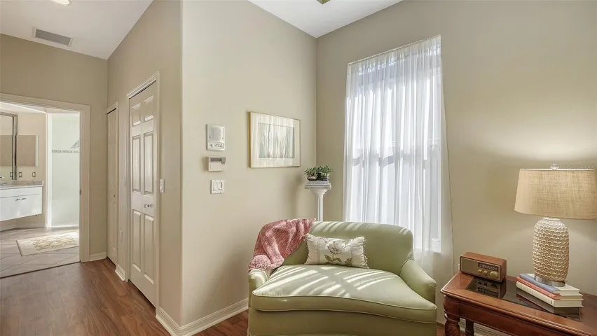 Cozy nook, great place to curl up with a good book.