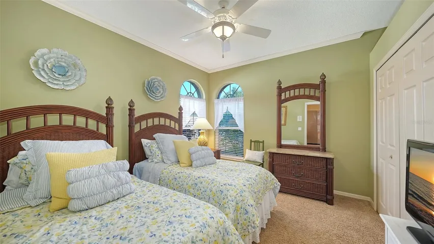 Bedroom two... corner windows, large closet!