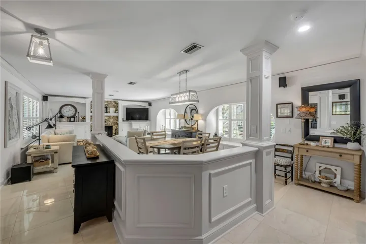 Light and airy entry.