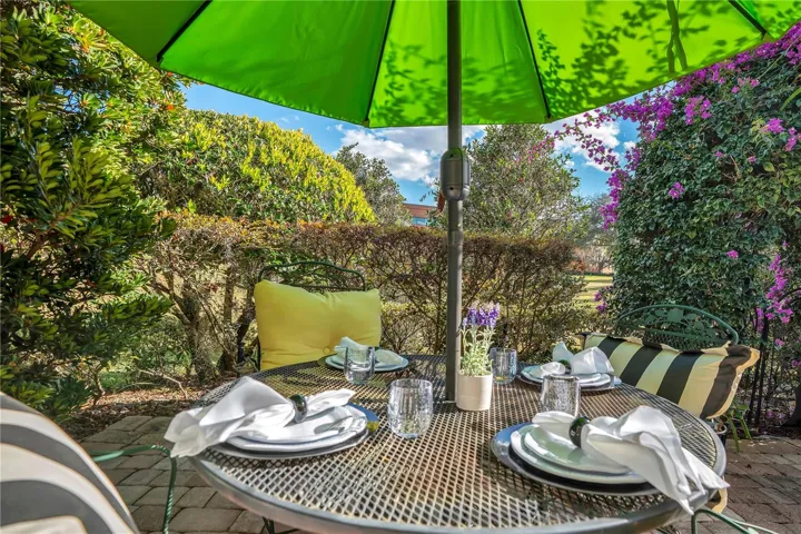 Serene golf-front outdoor setting