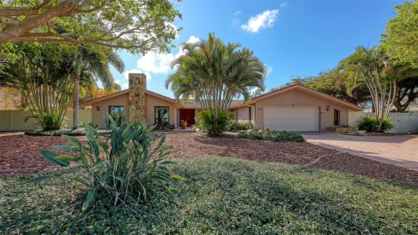 Great landscaping in front yard