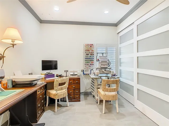 3rd bedroom depicted as a craft room