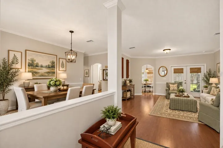 Open plan virtually staged; viewed from foyer