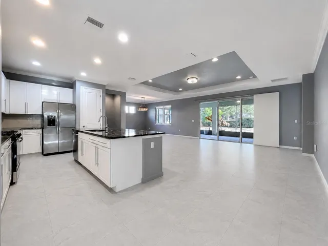 kitchen and living room
