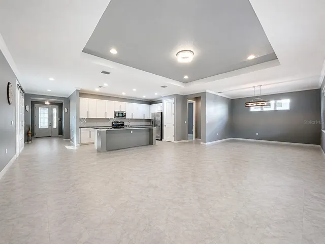 Living room and kitchen