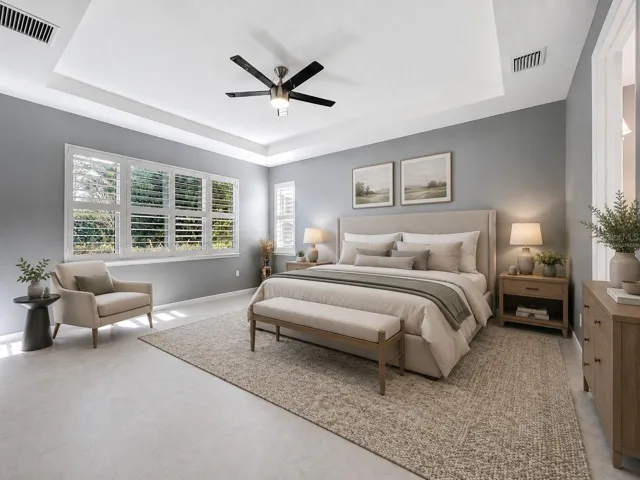 Master bedroom (virtually staged)