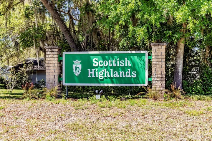 Entrance sign to community