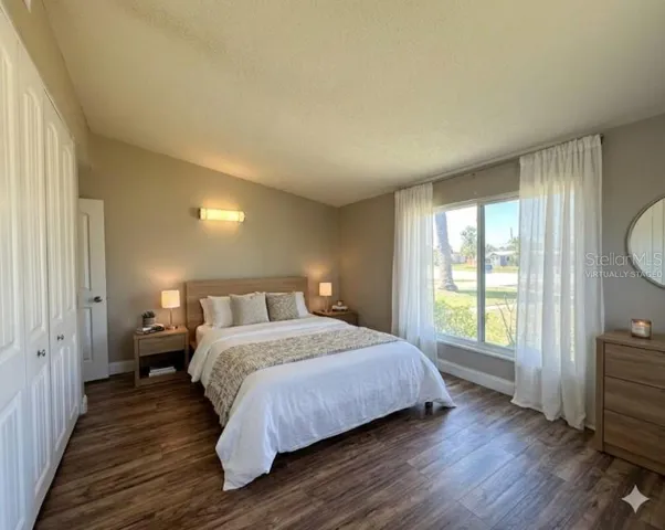 Primary bedroom virtually staged