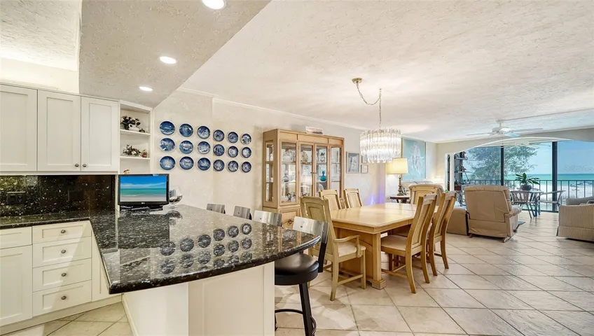 8' breakfast bar seats 4.