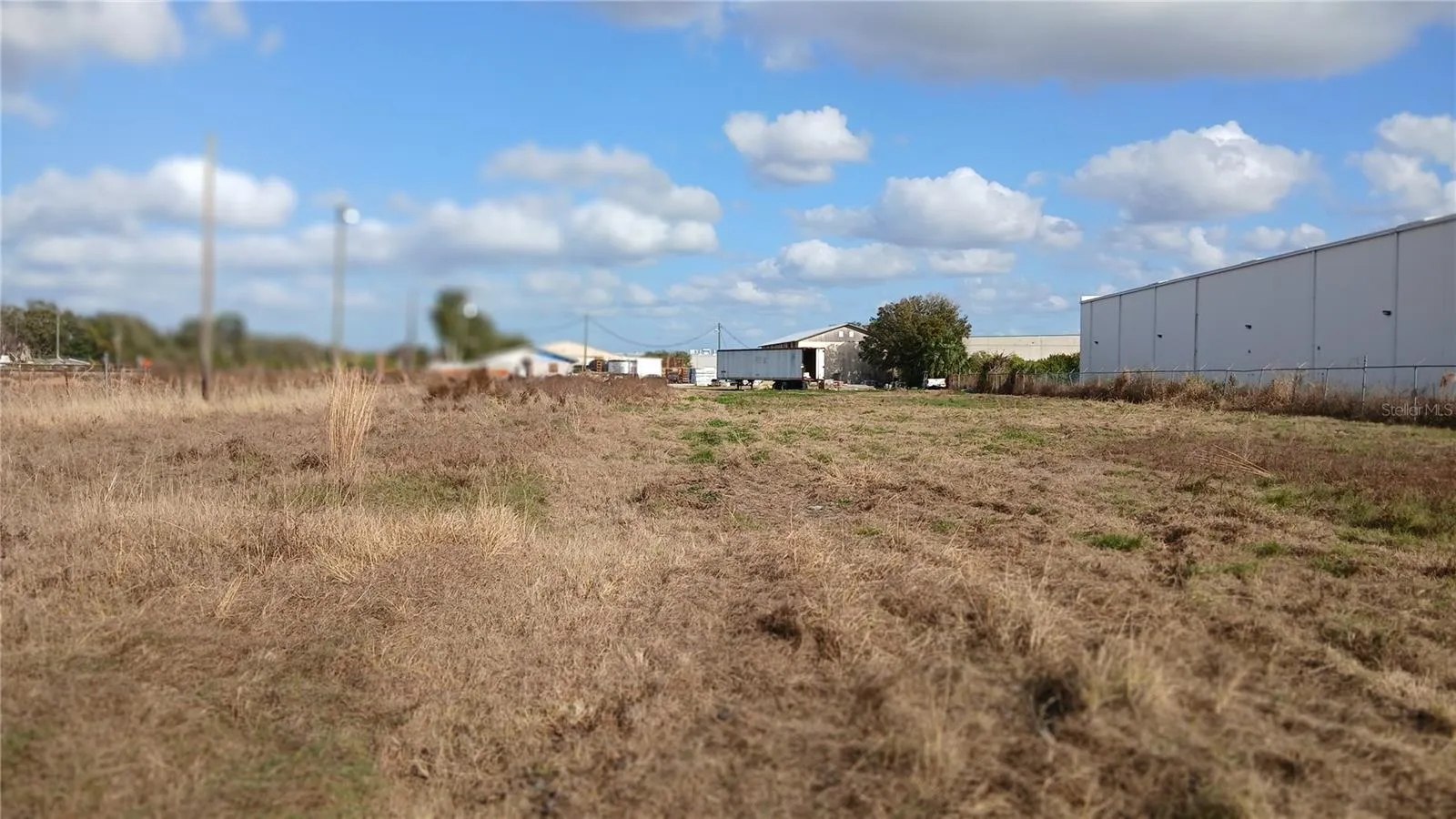 West side of the property looking East