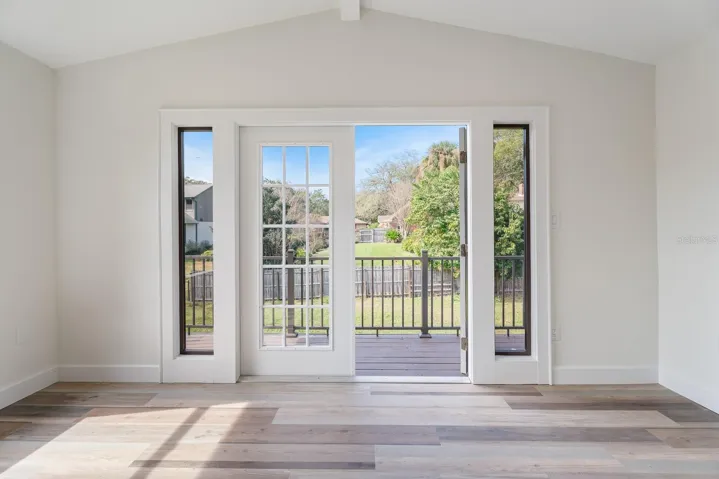 French Doors Open to Balcony