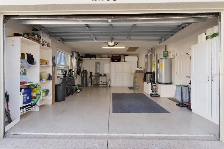 Organized garage for car and cart