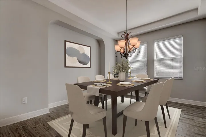 Virtually Staged dining room