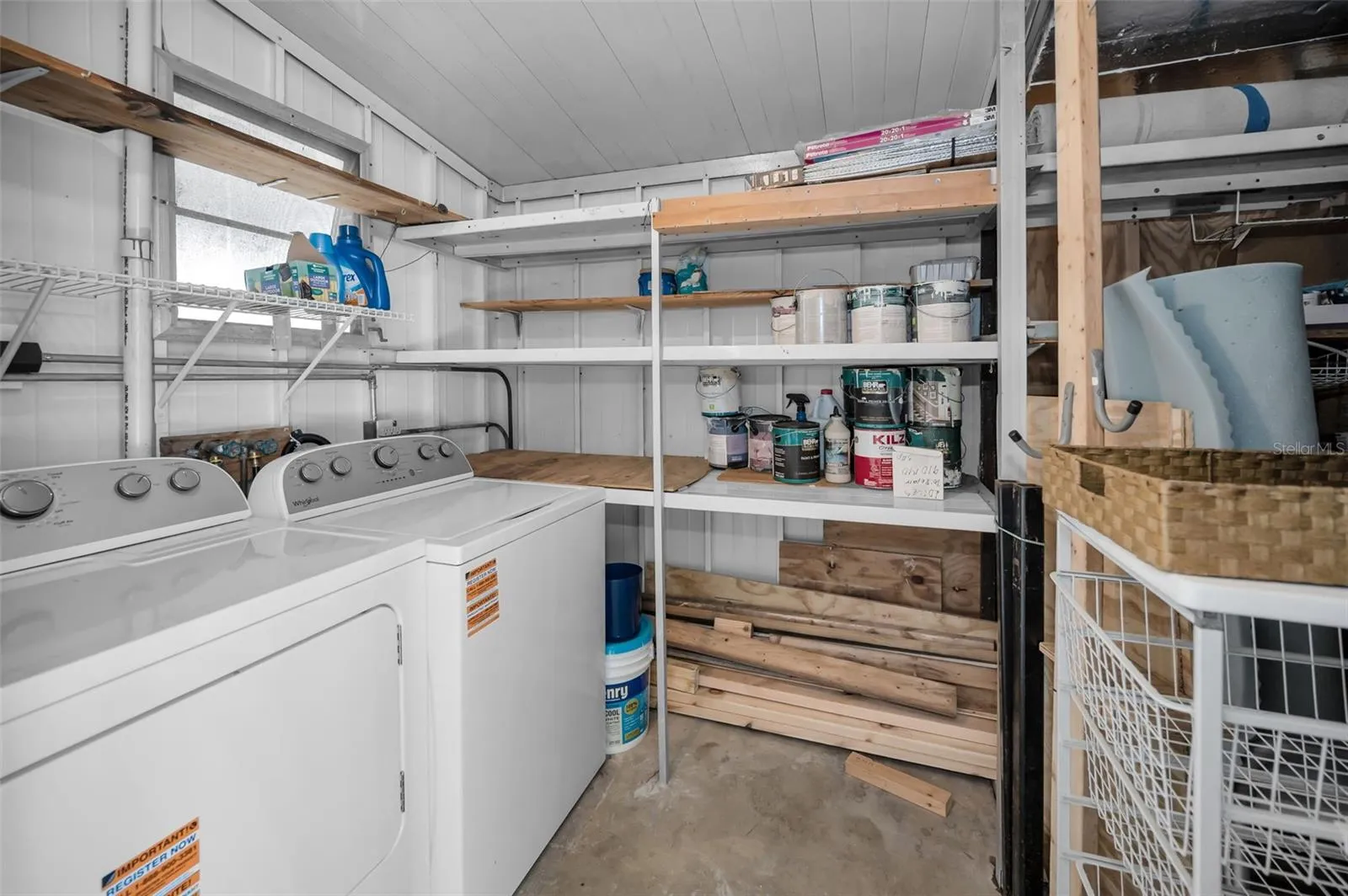 NEW Washer and dryer in storage shed
