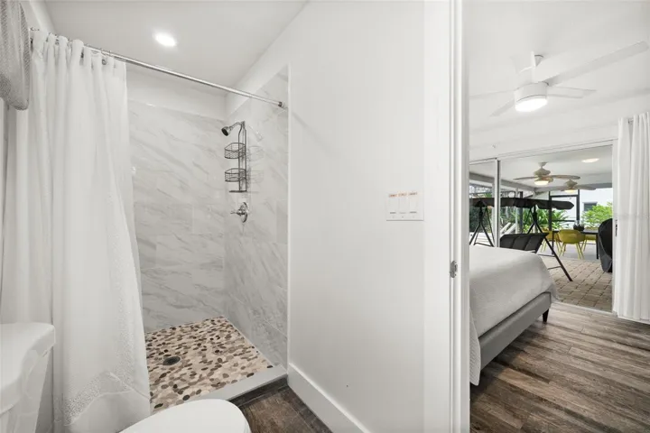 Master Bath with Modern Tile Shower