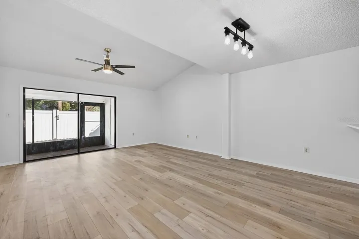 Open living and dining.