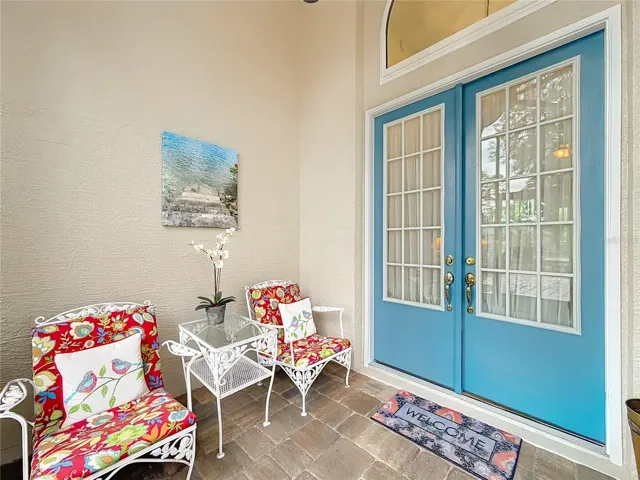 Screened In Front Porch With Front Door