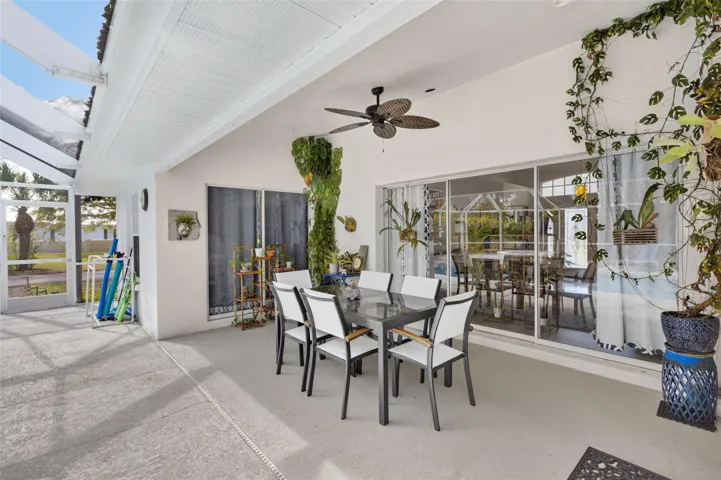 Sitting area by the pool