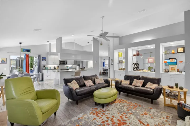 Living room looking through to the kitchen