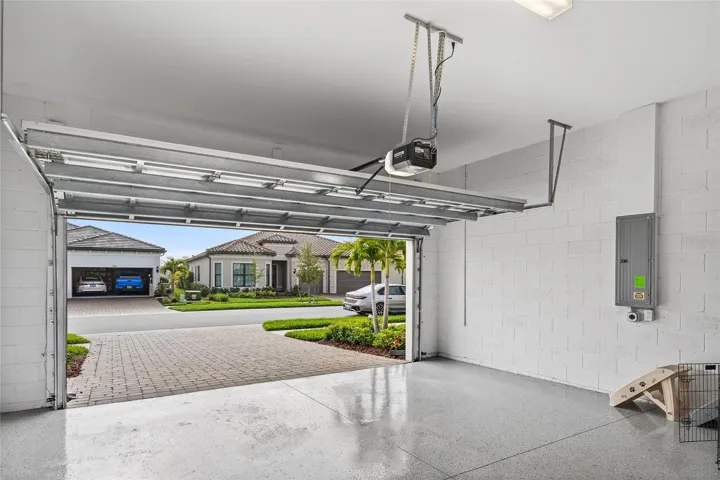 Garage w/ coated floor