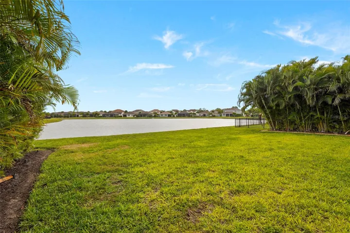 Lake view backyard