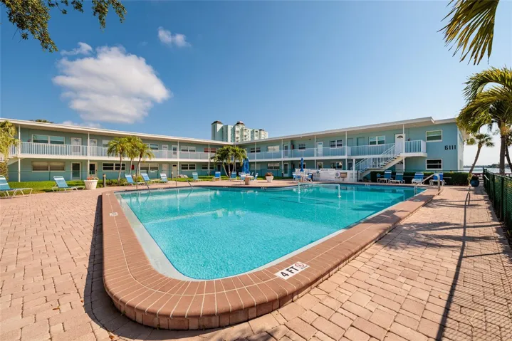 South pool across street from unit.
