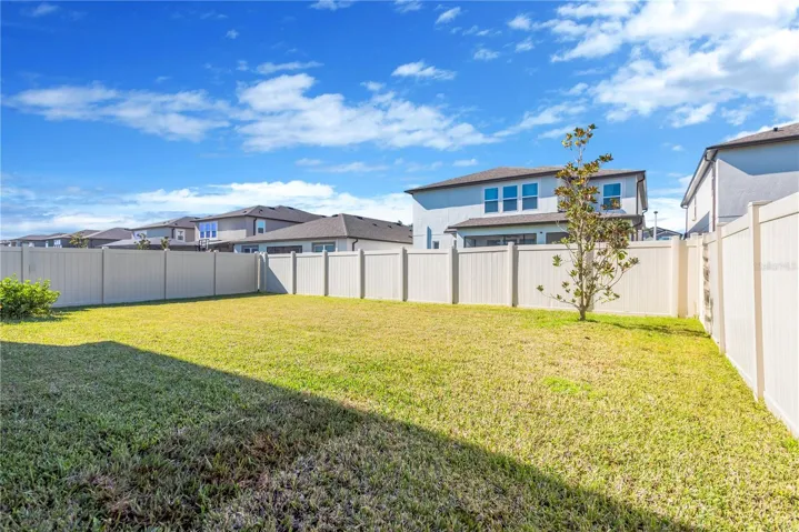 Backyard With Vinyl Fencing All Around!