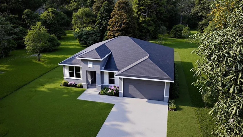 Four bedroom house with 2 baths and a two car front entry garage