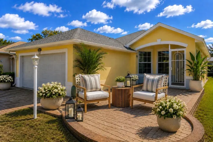 Virtually Staged Front Patio
