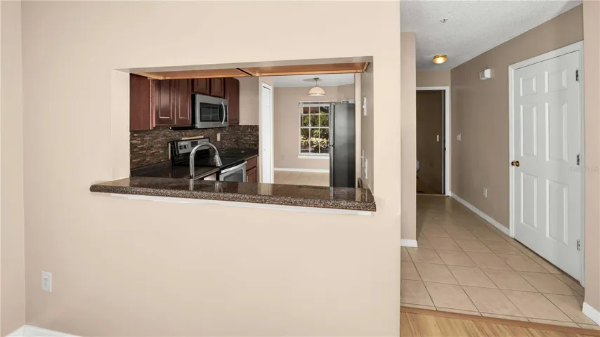 View from Dining Room looking into Large Eat-in Kitchen!