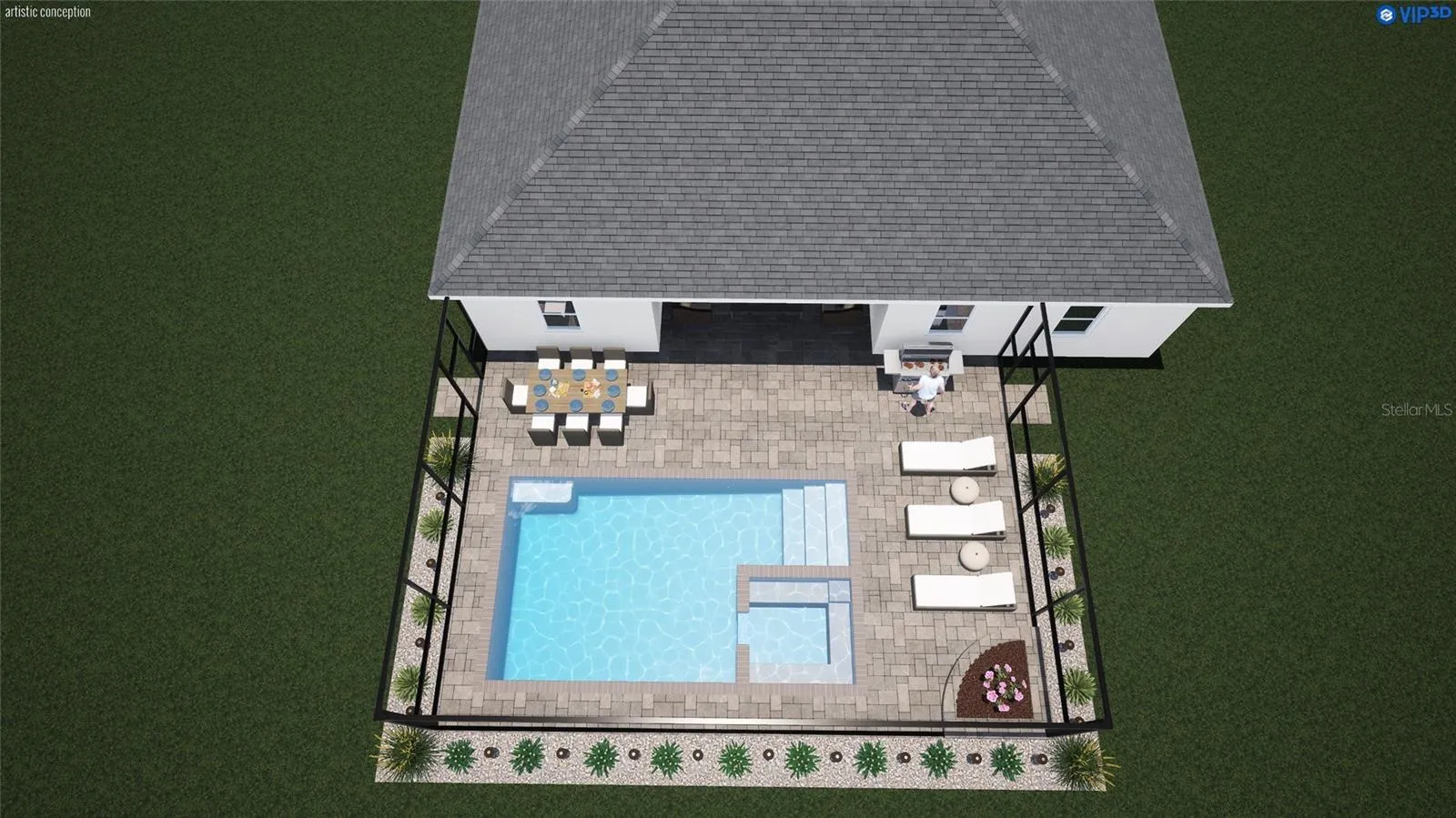 Coming soon Screened In Pool With Panamoric Screen Overlooking the Natures Preserve