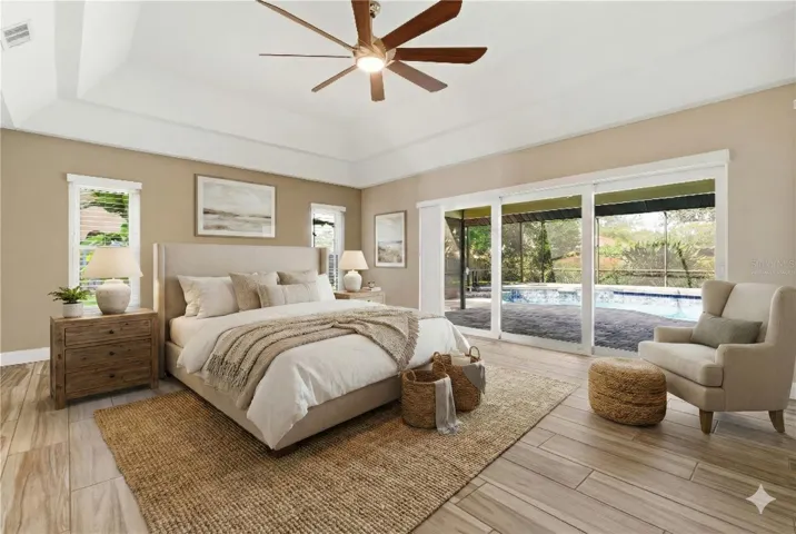 Virtually Staged Primary bedroom