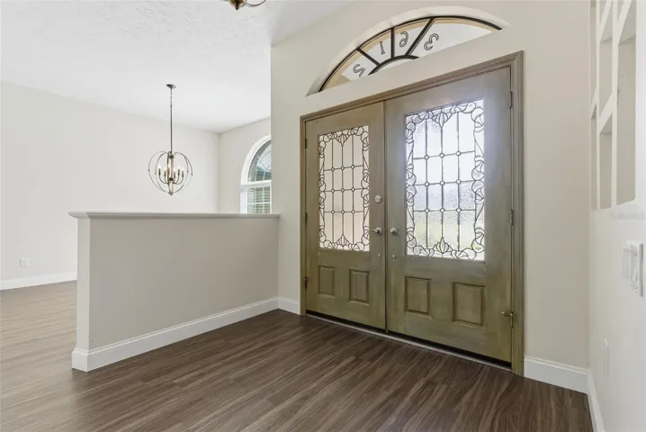 Leaded glass double entry doors