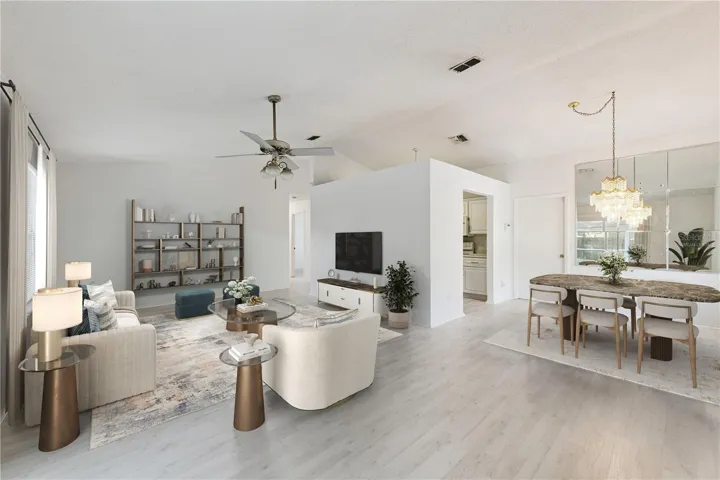 Virtually Staged- Dining/Family room