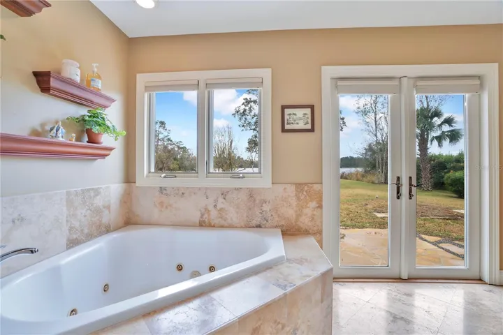 Garden Tub with lake view