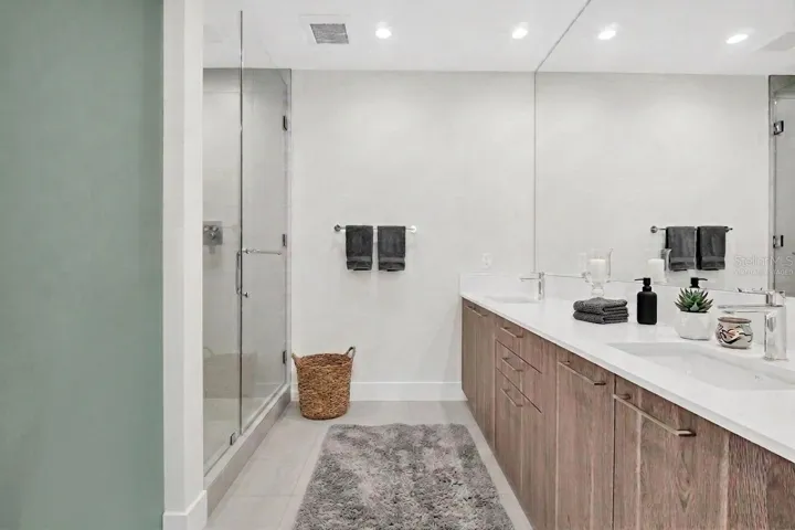 Virtually Staged Primary Bathroom
