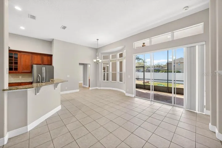 Eating Area entering Kitchen