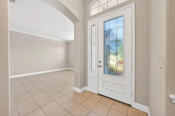 Front door and entrance to the Office / Bonus Room