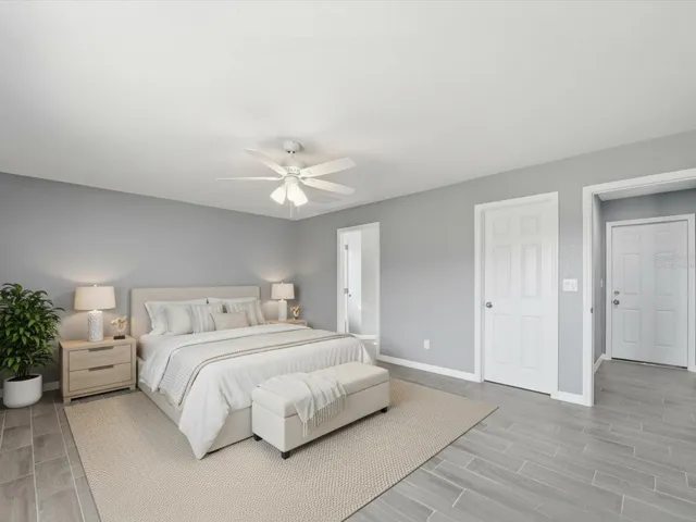 Primary bedroom - virtually staged