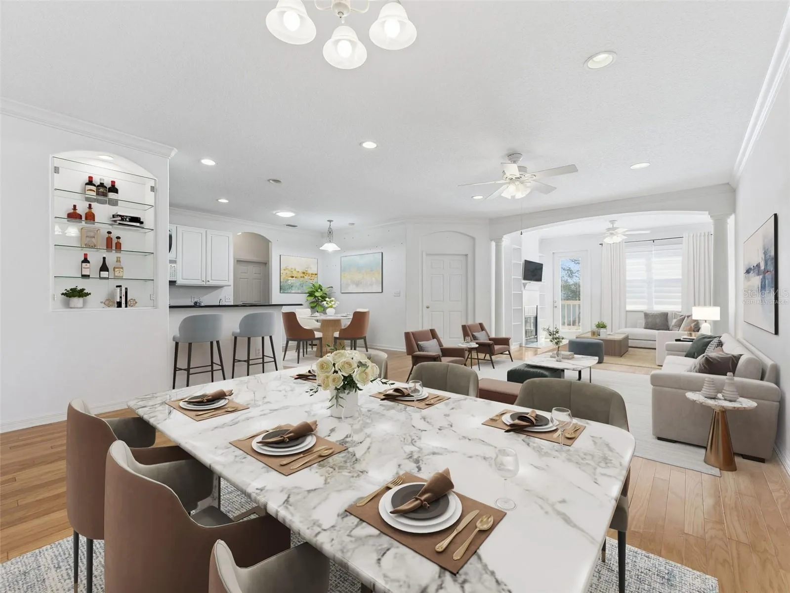 Virtually staged; spacious great room