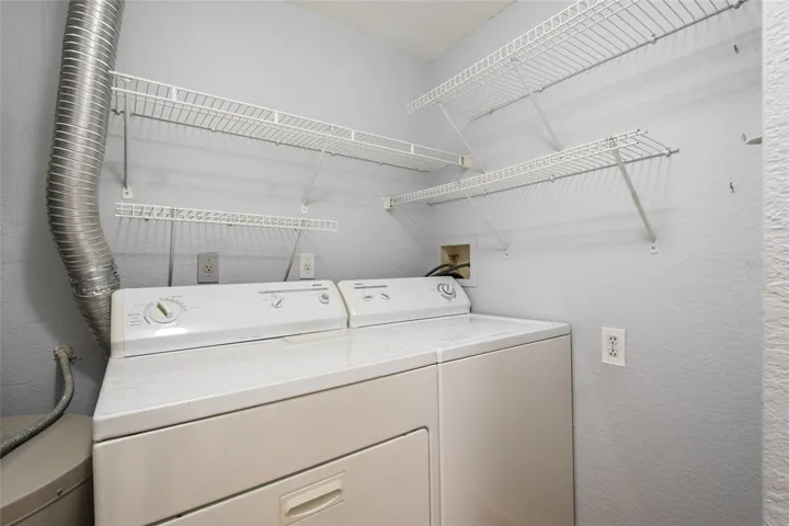 In unit laundry room.