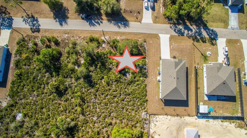 Aerial View of this residential lot.