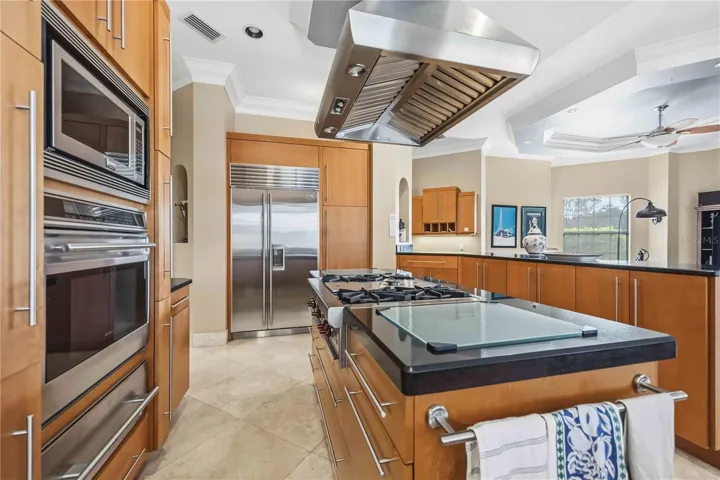 Kitchen with top of the line appliances