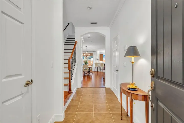 Foyer. There is a half bath off to the left of foyer