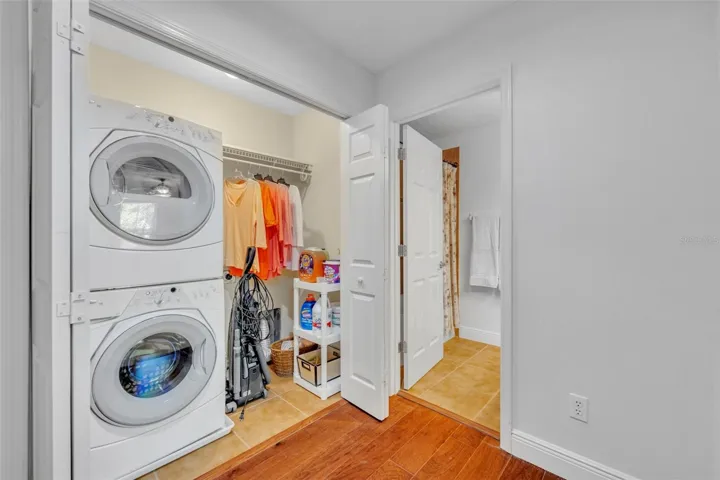 Upstairs laundry closet