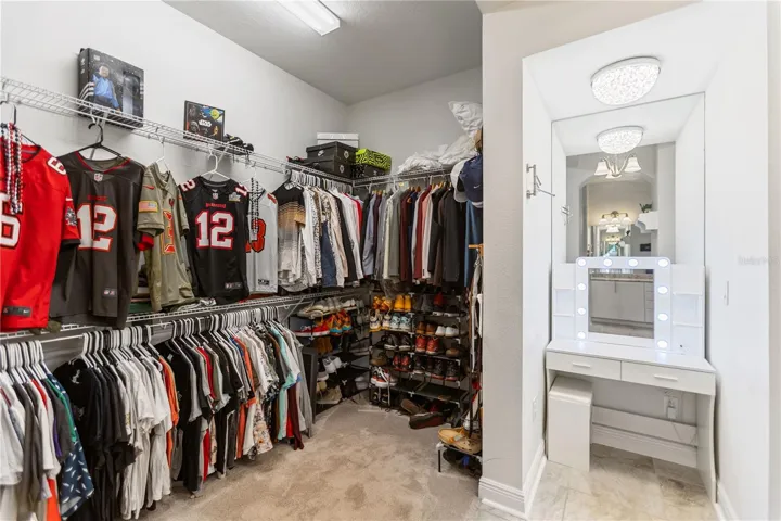 primary bedroom closet his