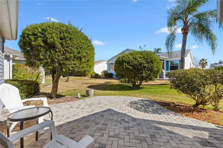 Outdoor back patio sitting area