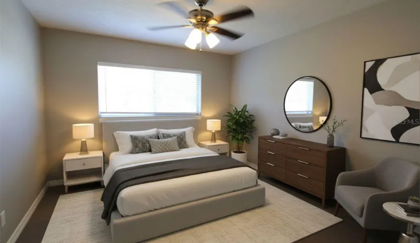 Virtual Staged Bedroom